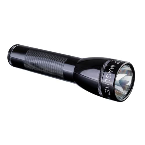 Maglite – ML25LT LED-Taschenlampen-Sicherheitspaket – IPX4 – 2 Typ-C-Batterien – 192 Lumen – 16,8 cm – Schwarz von Maglite