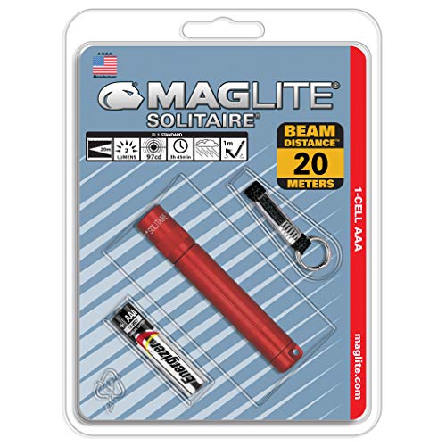 Mag-Lite Solitaire Mini-Taschenlampe, rot, 8 cm von Maglite