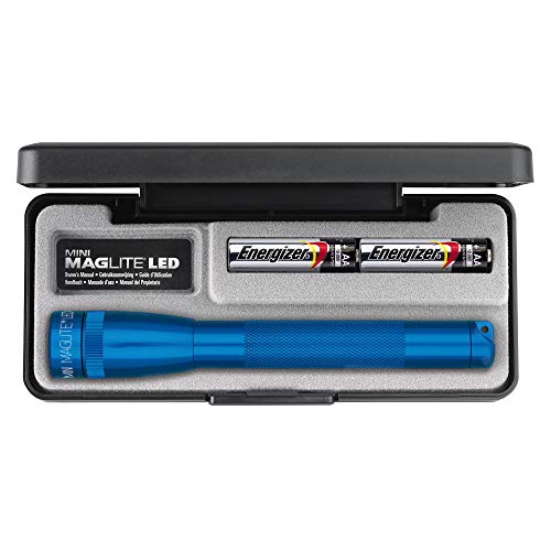 Mini Maglite 2AA Multimode LED-Taschenlampe, 97 Lumen, 17 cm blau inkl. 2 Mignon-Batterien im Etui, SP22117F von Maglite