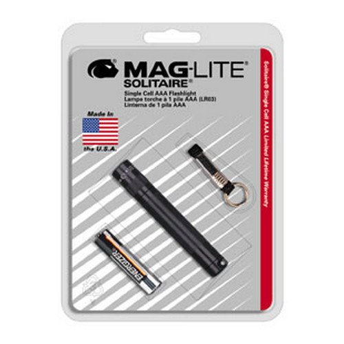 SOLITARE Mini Mag Taschenlampe Aluminium 1 AAA Schwarz von Maglite