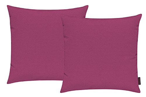 Magma Heimtex Fino Kissenhülle ca. 50 x 50 cm Farbe 52 Pink (2er Set) von MAGMA