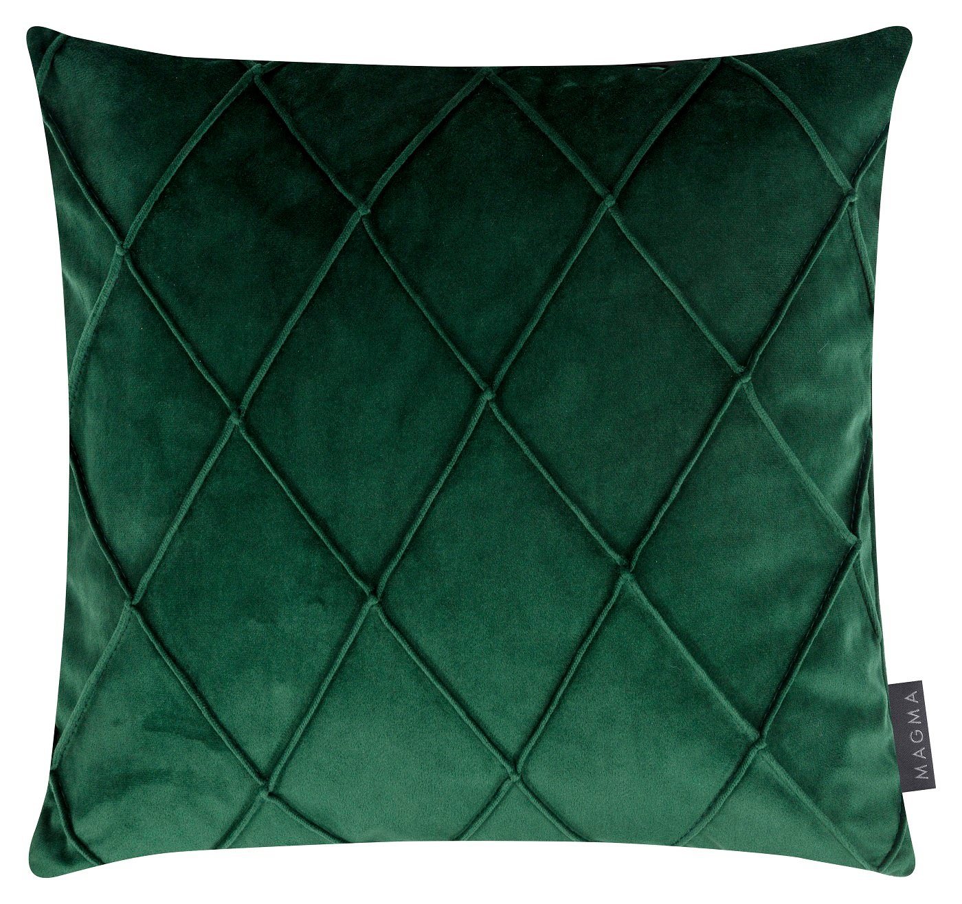 Magma Heimtex Kissenbezüge 2er Set Nobless ca. 50x50 cm einfarbig Rautenmuster, (2 Stück), weich kuschelig Rautenmuster von Magma Heimtex