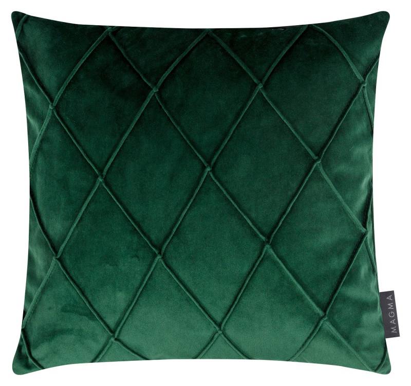 Magma Heimtex Kissenbezüge 2er Set Nobless ca. 50x50 cm einfarbig Rautenmuster, (2 Stück), weich kuschelig Rautenmuster von Magma Heimtex
