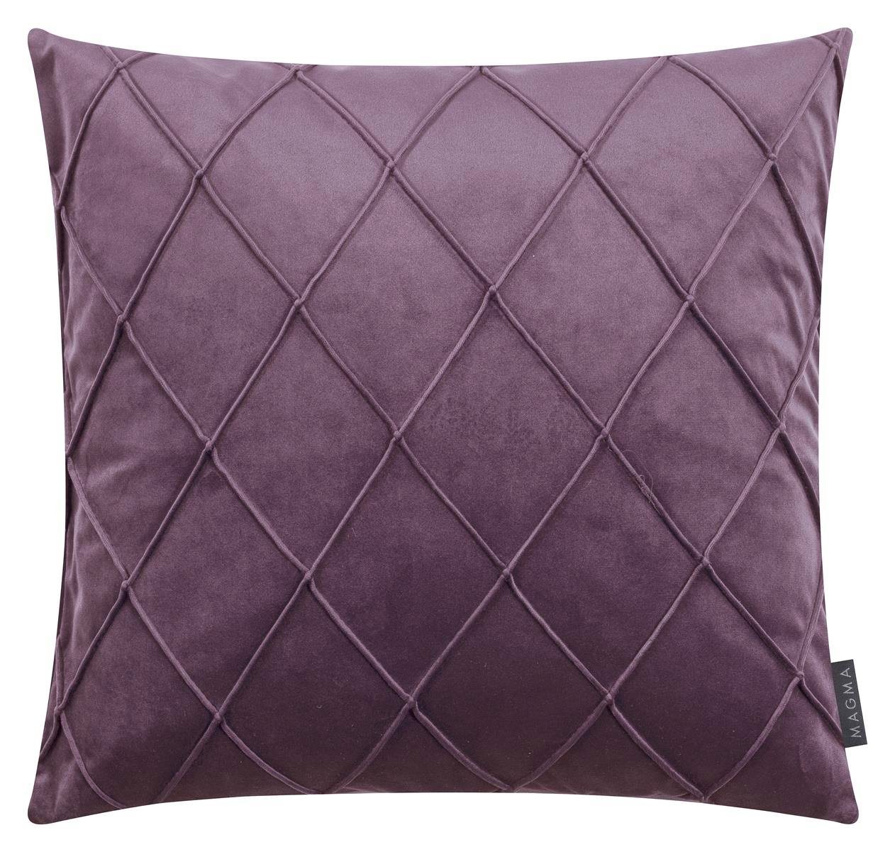 Magma Heimtex Kissenbezüge 2er Set Nobless ca. 50x50 cm einfarbig Rautenmuster, (2 Stück), weich kuschelig Rautenmuster von Magma Heimtex