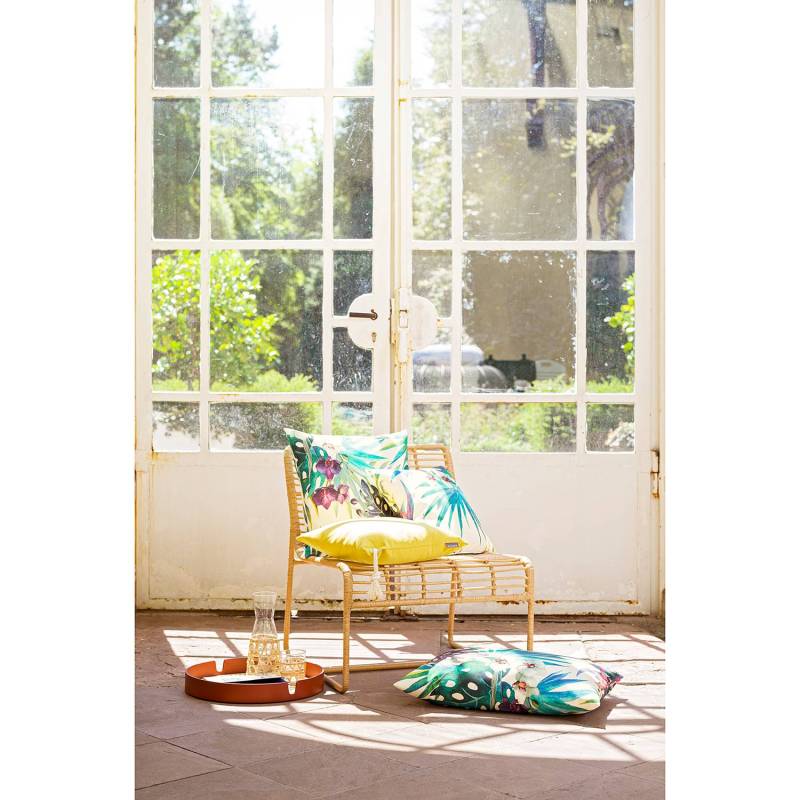 home24 Kissenhülle Capri Türkis/Türkis 40 x 40cm Polyacryl von home24