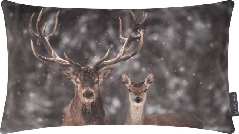 Magma Heimtex Kissenhülle Hirsch ca. 30x50cm Digitaldruck Couple Rückseite flauschig weich, (1 Stück) Magma Heimtex Kissenhülle Hirsch ca. 30x50cm Digitaldruck Couple Rückseite flauschig weich, (1 Stück) von Magma Heimtex