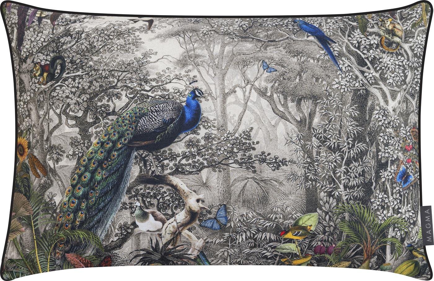 Kissenhülle Kissenbezug Vintage Bird Pfau Natur Wald Magma 40x60cm, Magma Heimtex (1 Stück), Digital bedruckt von Magma Heimtex