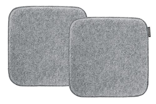 MAGMA AVARO Stuhlkissen/Sitzkissen für Indoor und Outdoor, Öko-Tex Siegel, waschbar bis 30°C, 1 Stück, 35x35cm, Grau von MAGMA