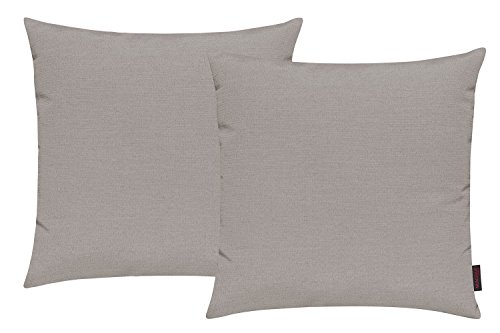 Magma Heimtex Fino Kissenhülle ca. 50 x 50 cm Farbe 69 Taupe (2er Set) von MAGMA