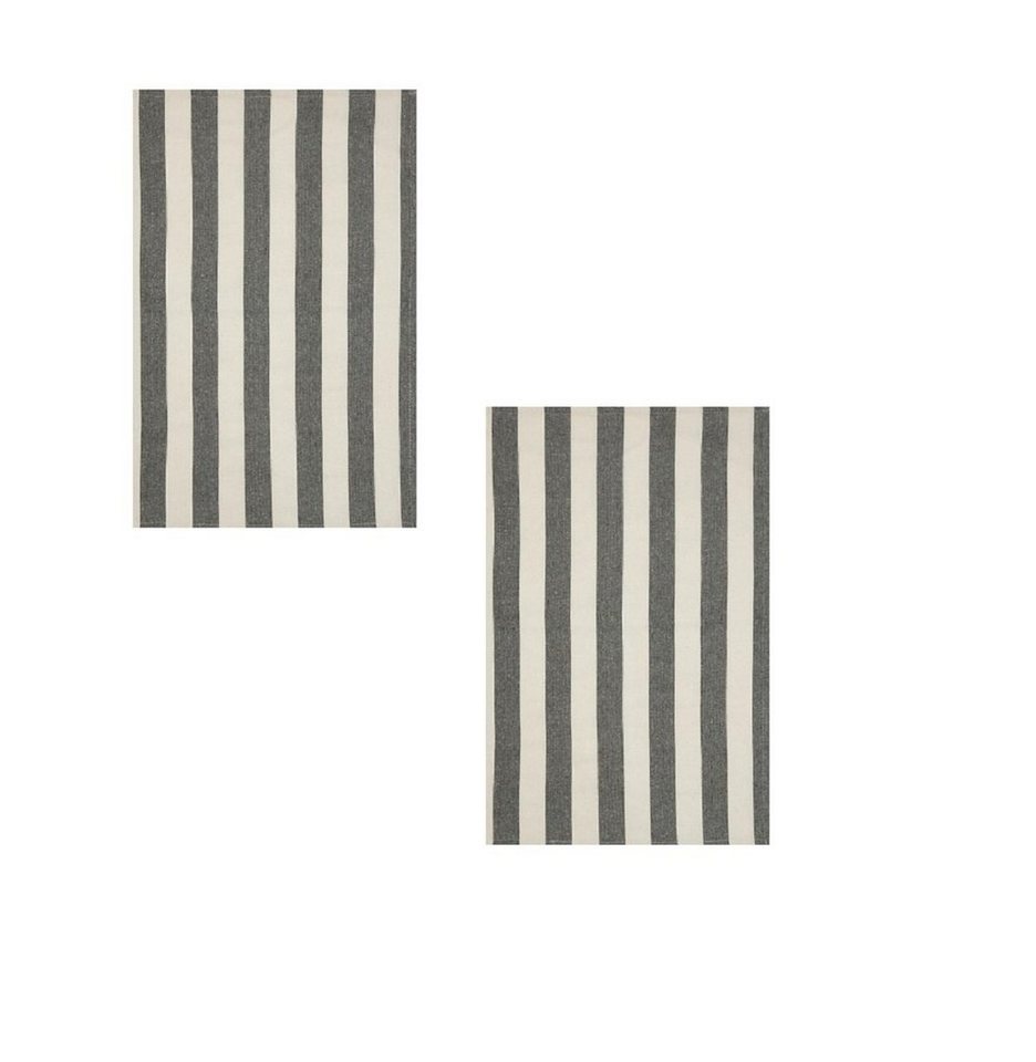 Magma Heimtex Geschirrtuch Zwei Geschirrtücher Vito Streifenlook 45x70cm, (2er Set, 2-tlg., 2 x Geschirrtücher), saugfähige Baumwolle von Magma Heimtex