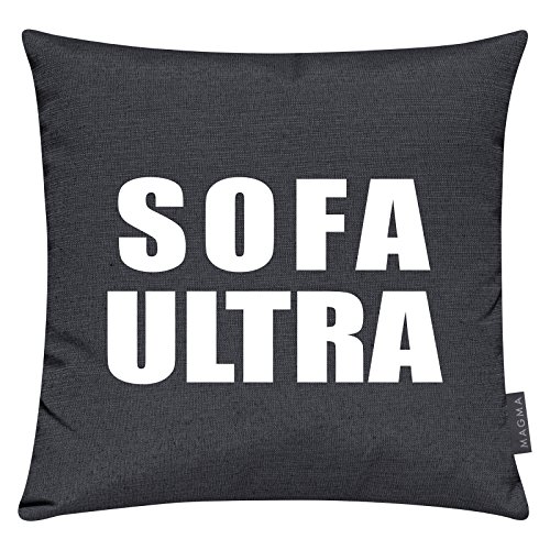 Magma-Heimtex Kissen Fanartikel Sofa Ultras Fußball WM Made in Germany (anthrazit) von Magma-Heimtex