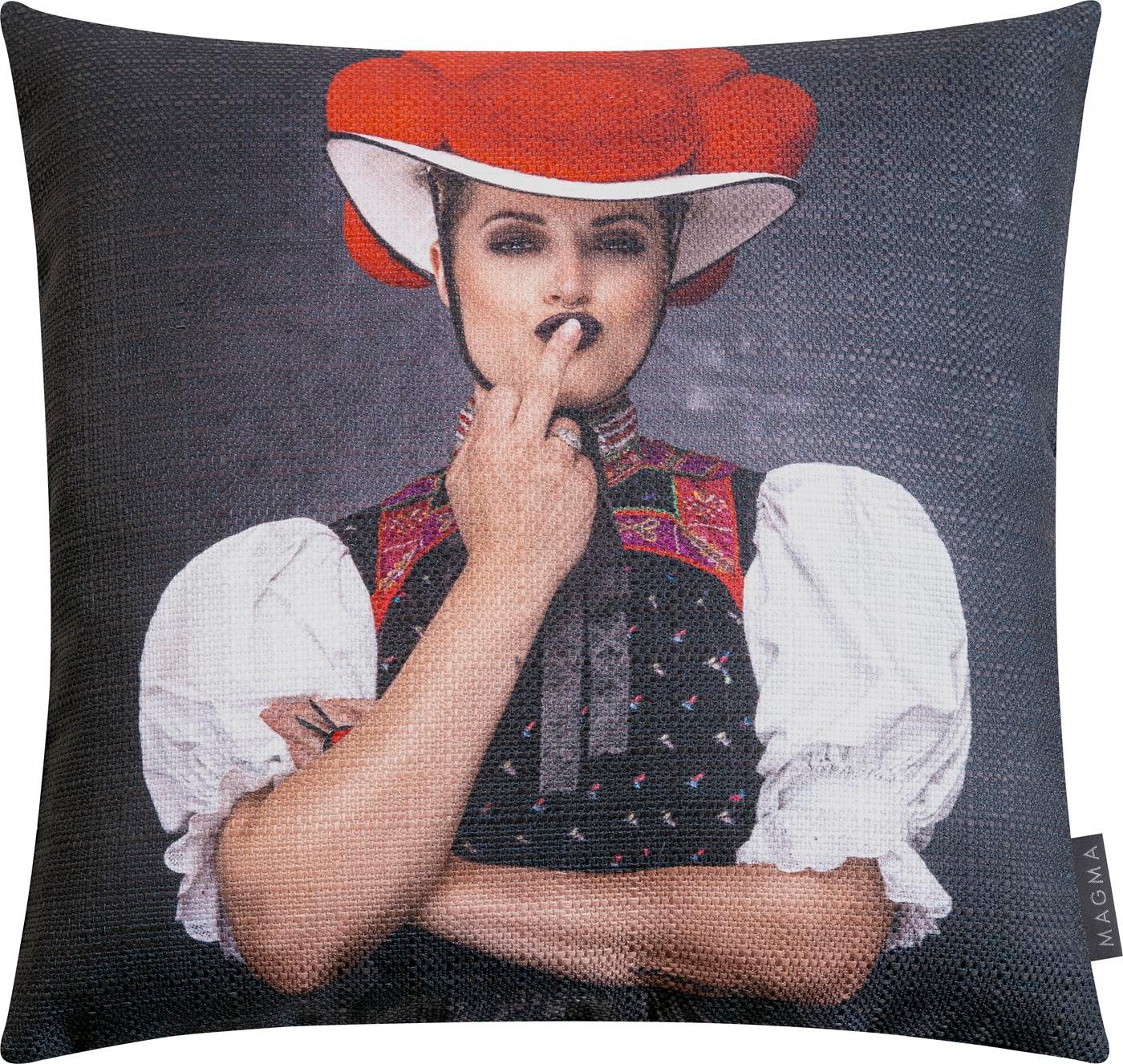 Magma Heimtex Kissenhülle Artwood Digitaldruck Verschiedene Motive Schwarzwald, (1 Stück), Vorderseite typisches Schwarzwald Motiv - Rückseite einfarbig samtig von Magma Heimtex