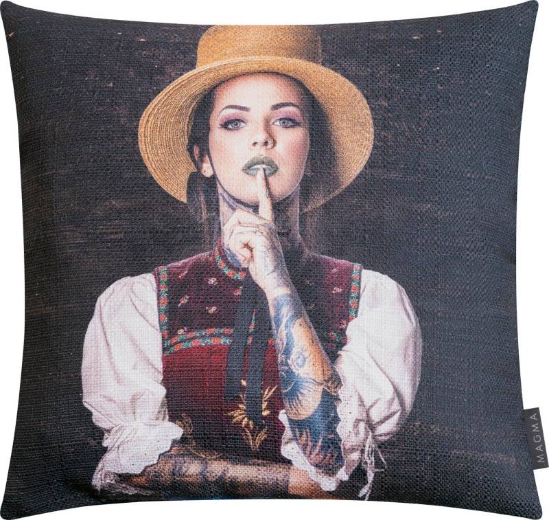 Magma Heimtex Kissenhülle Artwood Digitaldruck Verschiedene Motive Schwarzwald, (1 Stück), Vorderseite typisches Schwarzwald Motiv - Rückseite einfarbig samtig von Magma Heimtex