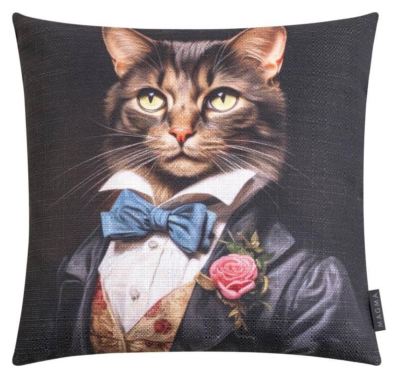 Magma Heimtex Kissenhülle Zierkissenhülle Snobby Tiermotiv Katze oder Hund, (1 Stück), Digitaldruck Jacquard Rückseite einfarbig von Magma Heimtex