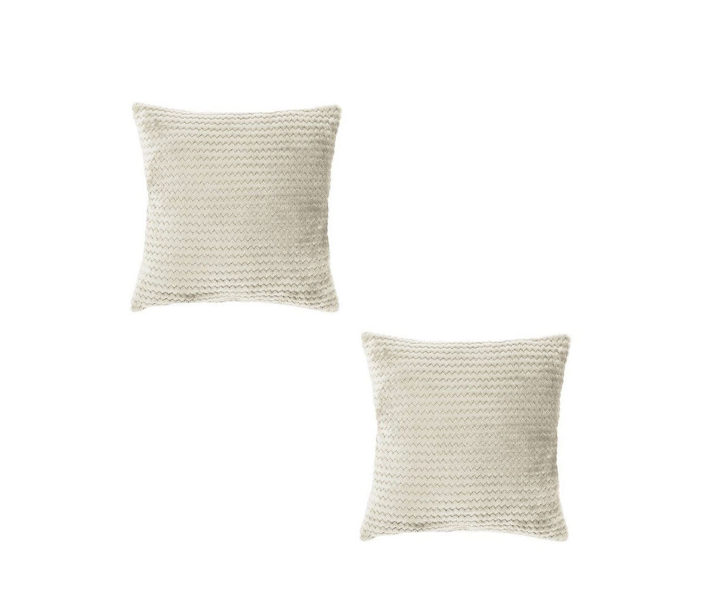 Magma Heimtex Kissenhüllen 2er Set Zierkissenhüllen Zickzack Struktur, (2 Stück), zickzack Muster von Magma Heimtex