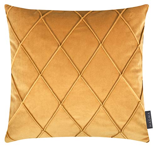Magma-Heimtex Samt-Kissenhülle Nobless 2er-Set wunderbar weich und atmungsaktiv Made in Germany (ca. 50 x 50 cm, Gold) … von Magma-Heimtex