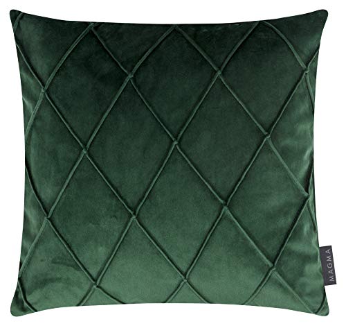 Magma-Heimtex Samt-Kissenhülle Nobless 2er-Set wunderbar weich und atmungsaktiv. Made in Germany! (ca. 40 x 40 cm, Grün) von Magma-Heimtex