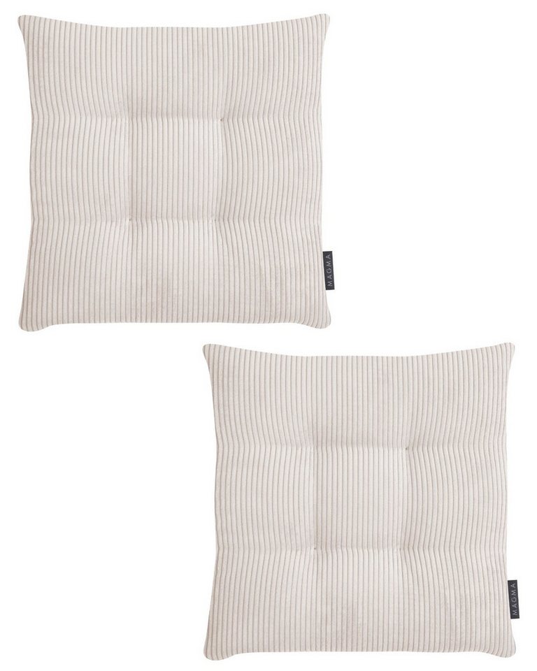 Magma Heimtex Stuhlkissen 2er Set Inga Stuhlkissen Sitzkissen ca. 35x35x5 cm Cordstoff, gestreift trendiger Cord Look Magma Heimtex Stuhlkissen 2er Set Inga Stuhlkissen Sitzkissen ca. 35x35x5 cm Cordstoff, gestreift trendiger Cord Look von Magma Heimtex