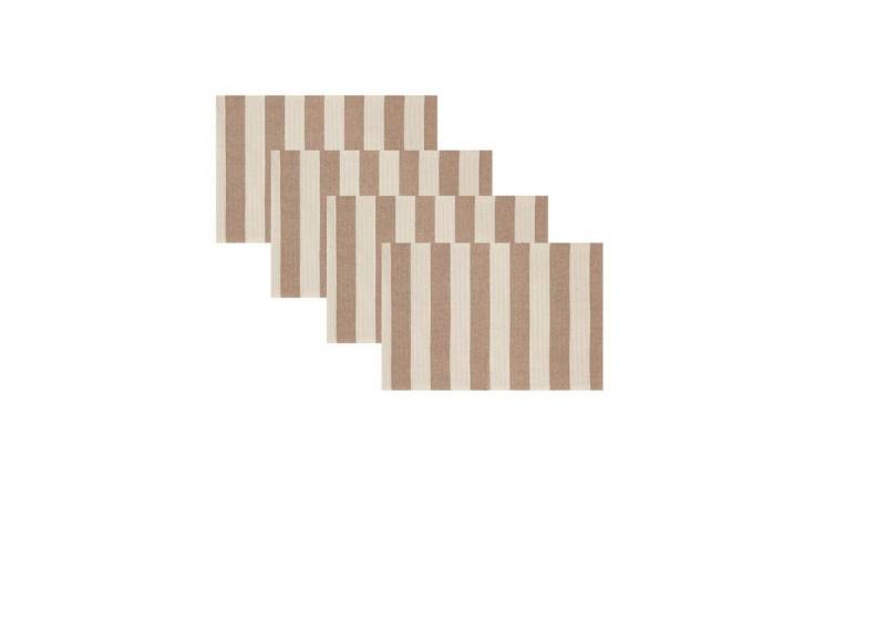 Magma Heimtex Platzset 4teilig 35x45cm Baumwolle saugfähig pflegeleicht gestreift, (Spar-Set, 4-St., 4 Platzdeckchen), Wendetischset von Magma Heimtex