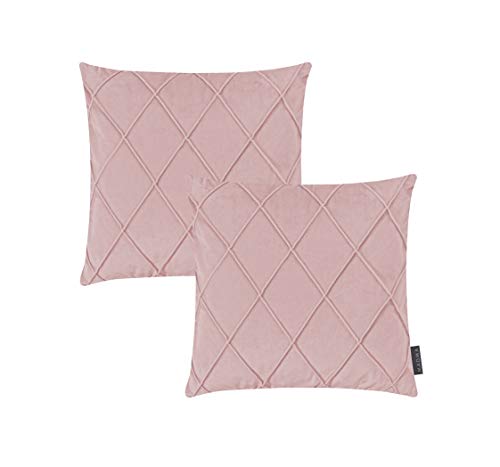 2er Set Nobless Kissenhüllen Magma ca. 40x40 cm oder 50x50 cm samtig weich kuschelig einfarbig Rautenmuster Doppelpack, Farbe Wohnen:Magma_Altrose_053, Größe Kissen:50 x 50 2er Set Nobless Kissenhüllen Magma ca. 40x40 cm oder 50x50 cm samtig weich kuschelig einfarbig Rautenmuster Doppelpack, Farbe Wohnen:Magma_Altrose_053, Größe Kissen:50 x 50 von SUEGMO