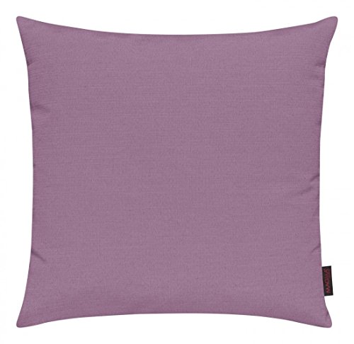 Magma Kissenhülle FINO - 40 x 40 cm - 2er Set - Hülle mit Reißverschluss - einfarbig - knitterarm und fest - waschbar, Farbe:Magma_Mauve_090 von Magma Heimtextil