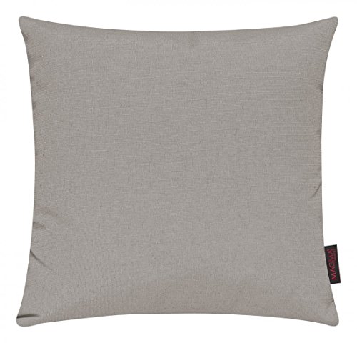 Magma Kissenhülle FINO - 40 x 40 cm - 2er Set - Hülle mit Reißverschluss - einfarbig - knitterarm und fest - waschbar, Farbe:Magma_Taupe_069 von Magma Heimtextil