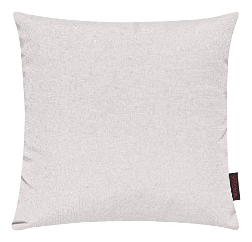 Magma Kissenhülle FINO - 40 x 40 cm - 2er Set - Hülle mit Reißverschluss - einfarbig - knitterarm und fest - waschbar, Farbe:Magma_Weiss_002 von MAGMA