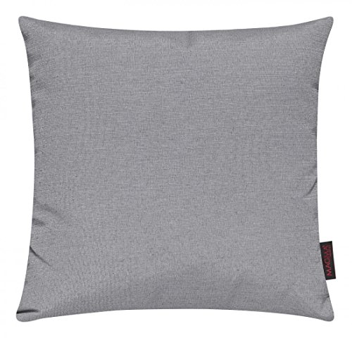 Magma Kissenhülle FINO - 40 x 40 cm - 2er Set - Hülle mit Reißverschluss - einfarbig - knitterarm und fest - waschbar, Farbe:Magma_grau_003 von MAGMA