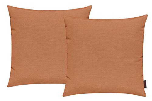 Magma Heimtex Fino Kissenhülle ca. 50 x 50 cm Farbe 42 Orange (2er Set) von MAGMA