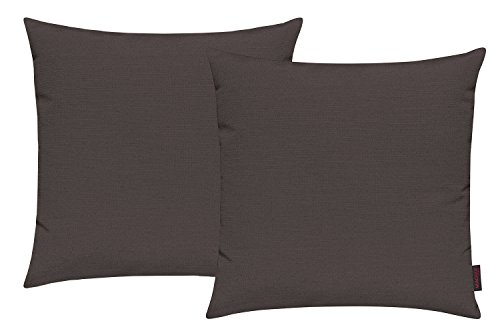 Magma Heimtex Fino Kissenhülle ca. 50 x 50 cm Farbe 70 braun (2er Set) … von MAGMA