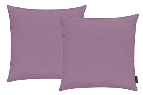 Magma Heimtex Fino Kissenhülle ca. 50 x 50 cm Farbe 090 mauve (2er Set) von MAGMA