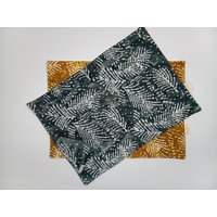 Leinwand Batik Druck Platzset | Handgemachte Baumwollstoff Platzsets Set Von 1, 2, 4 Tischleinen Küchentischsets Wiederverwendbare von MagmaKen