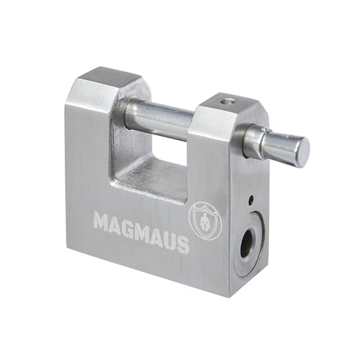 Magmaus® RTL/50 Robustes, wetterfestes Vorhängeschlöss für den Außenbereich mit 3 Schlüsseln – Ideal für Container, Schuppen, Ketten, Tore, Garagen von Magmaus