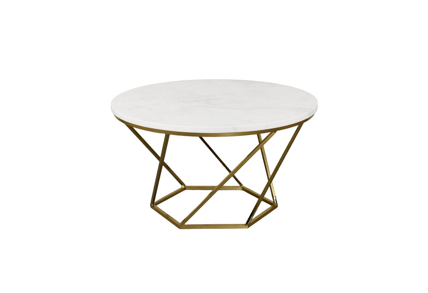 MAGNA Atelier Couchtisch VENEDIG mit Marmor Tischplatte, Coffee Table, Sofatisch, nachhaltig, Naturstein, 71x43cm von Magna Atelier