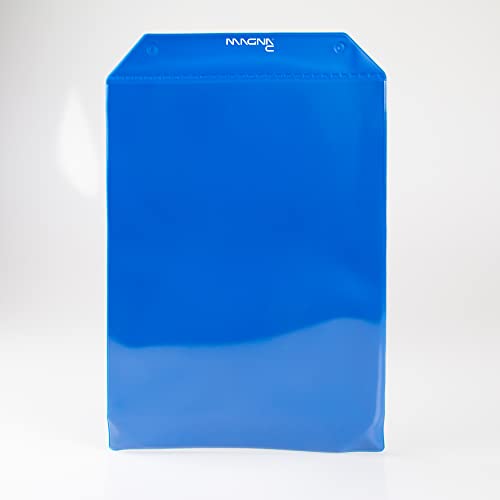 Magna-C® Magnettasche mit starkem Magnetband | 220 x 300 mm | DIN A4 | Blau | Ideal zur Dokumentenaufbewahrung von Magna-C