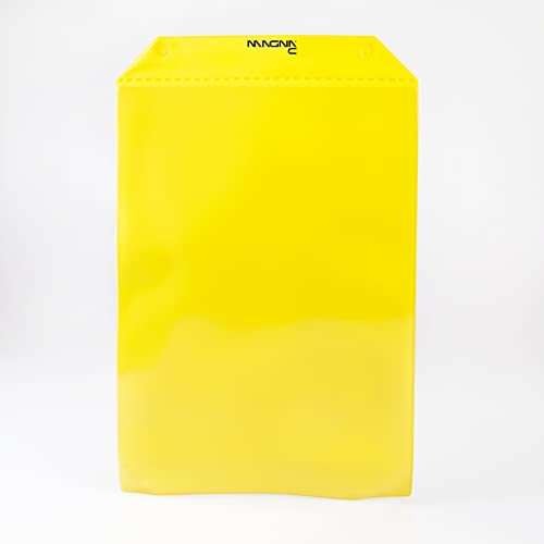Magna-C® Magnettasche mit starkem Magnetband | 220 x 300 mm | DIN A4 | Gelb | Ideal zur Dokumentenaufbewahrung von Magna-C
