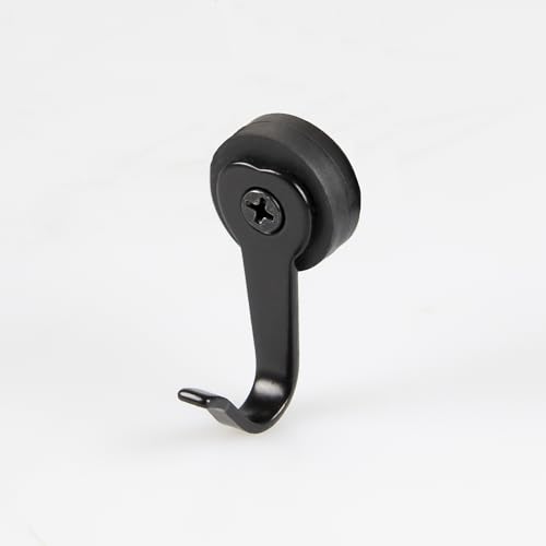 Magna-C® Magnethaken mit gummierter Hülle | matt-schwarz | mit Metallhaken | Neodym-Hakenmagnet für Camping, Haushalt und Werkstatt extrem Haftstark (Ø22mm) von Magna-C