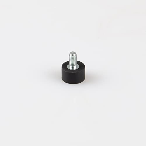 Magna-C® Neodym-Magnet gummiert schwarz | Magnet mit Gewinde | Ideal für lackierte Flächen | Haftkraft 1,3KG | Ø12 x 7mm mit M4x8mm Gewinde von Magna-C