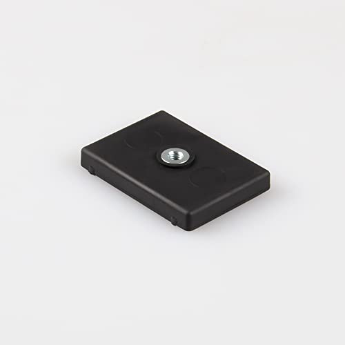 Magna-C® Neodym-Magnet gummiert schwarz | Magnet mit Innengewinde | 43 x 31 x 6,9mm mit M4 x 4,5mm Gewinde | Haftkraft 10,5KG | Ideal für lackierte Flächen von Magna-C