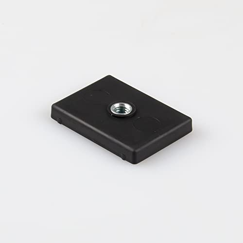 Magna-C® Neodym-Magnet gummiert schwarz | Magnet mit Innengewinde | 43 x 31 x 6,9mm mit M6 x 4,5mm Gewinde | Haftkraft 10,5KG | Ideal für lackierte Flächen von Magna-C