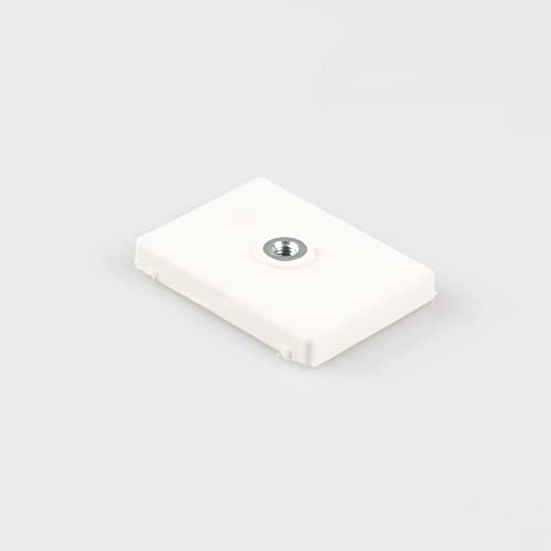 Magna-C® Neodym-Magnet gummiert weiß | Magnet mit Innengewinde | 43 x 31 x 6,9mm mit M4 x 4,5mm Gewinde | Haftkraft 10,5KG | Ideal für lackierte Flächen von Magna-C