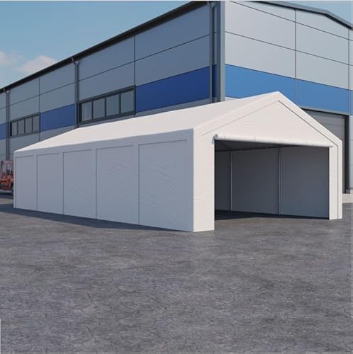 Magna One 5x10 m Lagerzelt PE 240g/m² – wasserdichtes Zelt mit verzinktem Stahlgestänge, 2 m Seitenhöhe, Reißverschlusseingang beidseitig, modulare Seitenteile, Zeltgarage Gerätezelt von Magna One