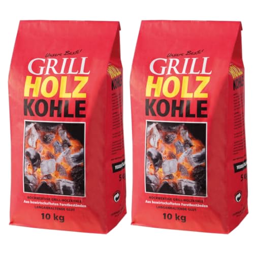 Premium Holzkohle Holzkohlewerk Lüneburg - Holzkohle, Grillkohle, Kohle, Grillholzkohle, Restaurantkohle, Holzkohlebriketts, Kohlebriketts - für Holzkohle-Grill, Restaurant-Grill (20, KG) von Magna