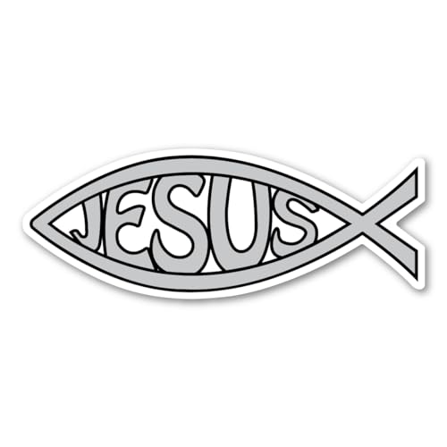 Silber Jesus Fisch Magnet von Magnet America