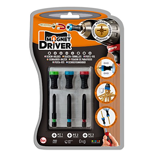 Magnet Driver® Magnetisches befestigen Schrauben B33 PZ, einem Blister enthält 3 Bits PZ und 3 Magnet Driver befestigen Schrauben von Magnet Driver