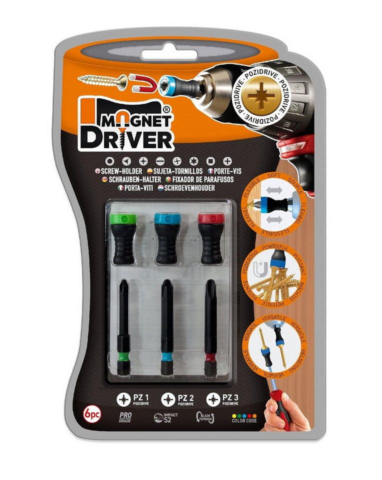 Magnet Driver Bit-Set 3 er Set Magnet Driver Magnetisches befestigen Schrauben B33 PZ einem von Magnet Driver