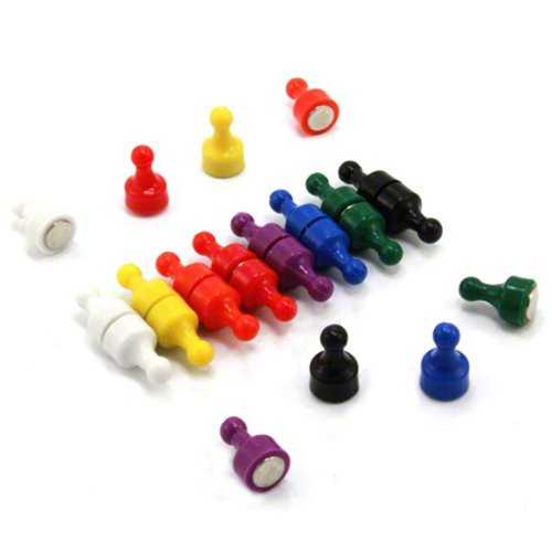 Rainbow Skittle Magneten Für Kühlschrank, Büro, Whiteboard, Hinweis 8 Farben - 12mm Durchmesser x 21mm Hoch - Pack von 16 von first4magnets