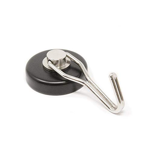 36mm Dia Gummibeschichtete Ferrit Topf Magnet Mit Schwenkhaken (Packung 10) von Magnet Expert