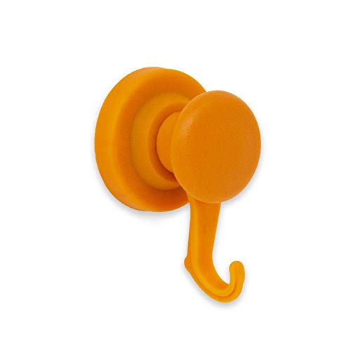 43mm Dia Gummibeschichtete Neodym-Magnet Mit Schwenkhaken-Orange (Packung 1) von Magnet Expert