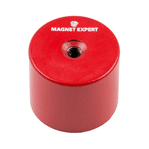 Alnico Deep Pot Magnet Für Hochtemperatur -, Engineering - und Herstellungsanwendungen - 35mm Durchmesser x 30mm Dickes C/W M6 Gewinde - 14kg Pull - Pack von 4 von Magnet Expert
